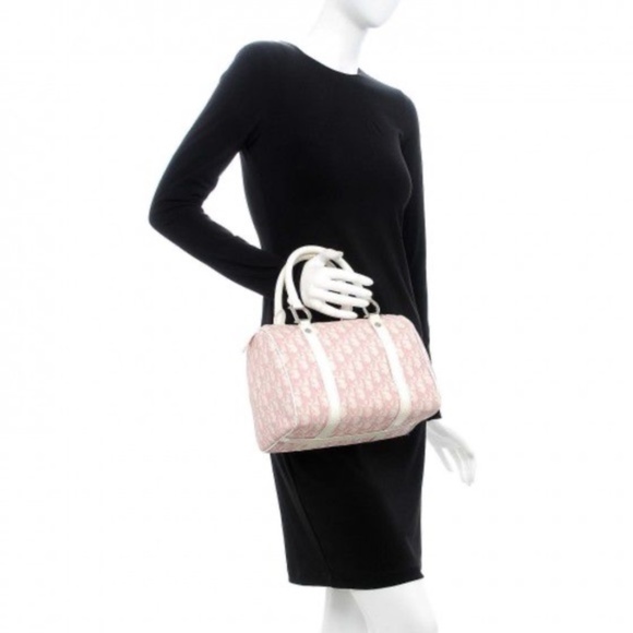 Sold***Authentic CHRISTIAN DIOR Monogram Boston Bag Pink - Picture 3 of 16